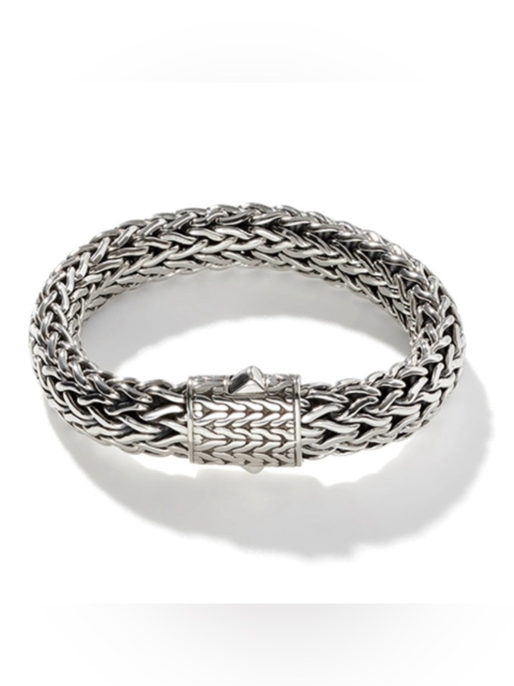 John Hardy Icon 10mm Silver Bracelet With Chain clasp size small